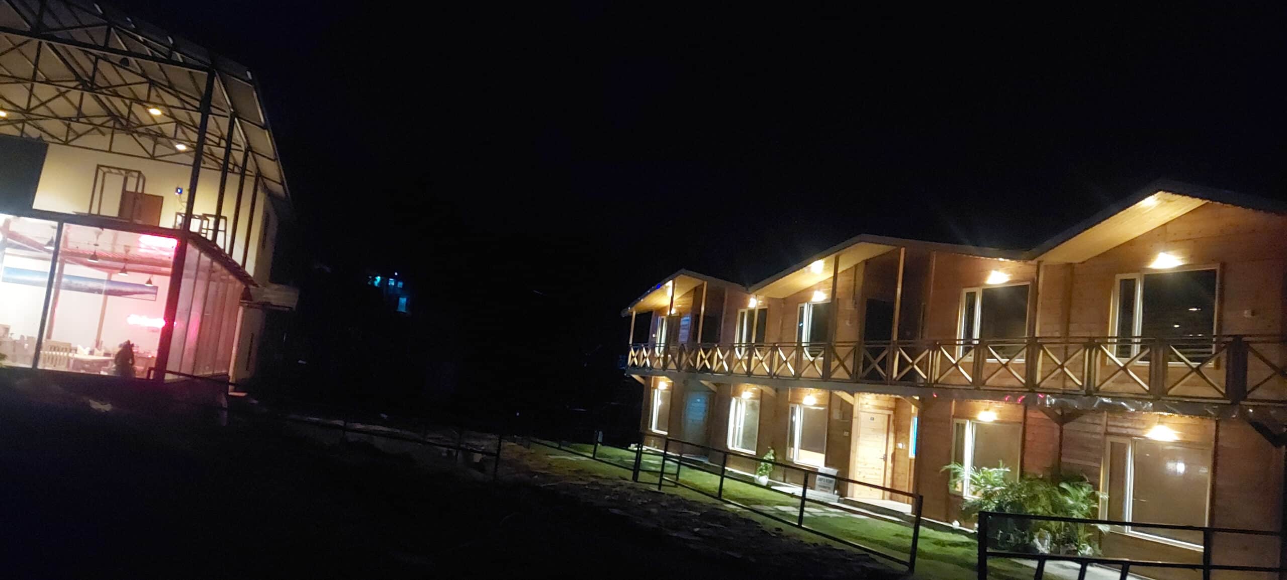 Chopta Resort at night