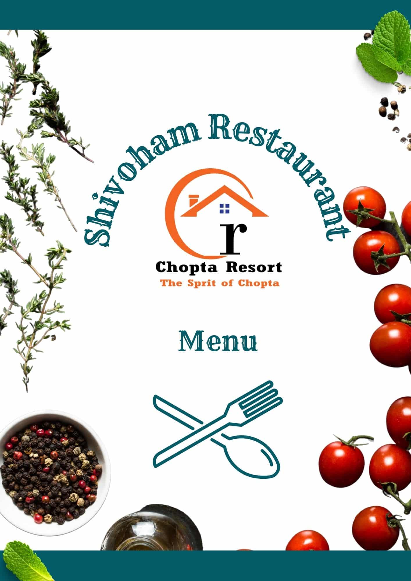 Shivoham Restaurant Menu — Page 1